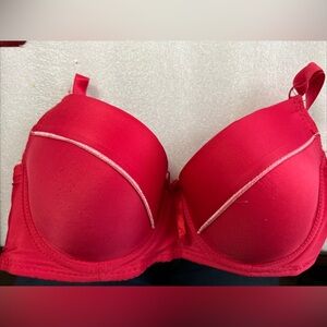 Mamia Bra 34B Red Padded Underwire Adjustable Clasp Back bra preowned